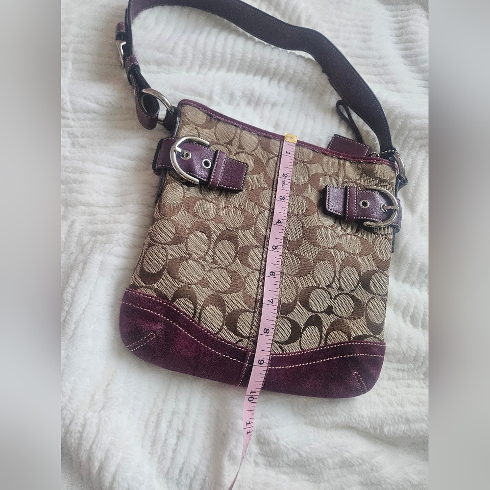 Coach 3577 Signature Jaquard Monogram Logo Shoulder Bag - Picture 8 of 17